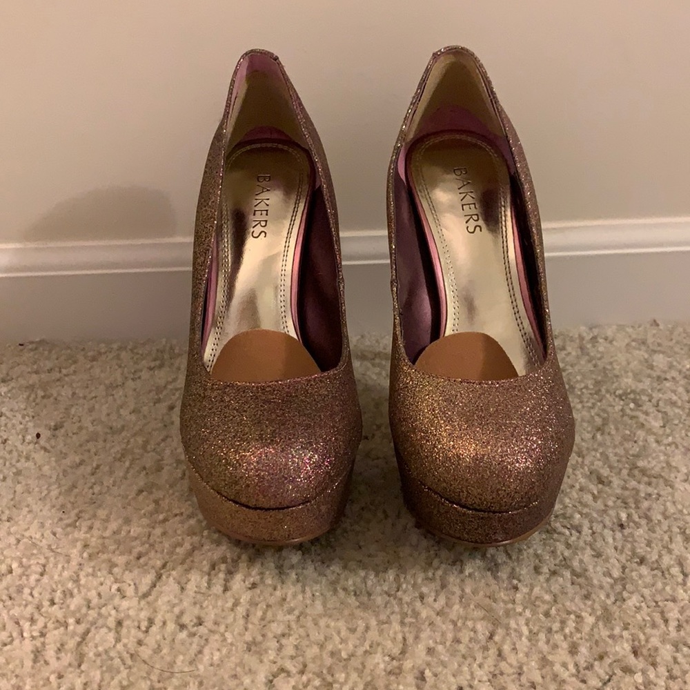 Bakers, Purple glitter heels, size 8.5